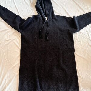 Very dark gray sweater / hoodie dress